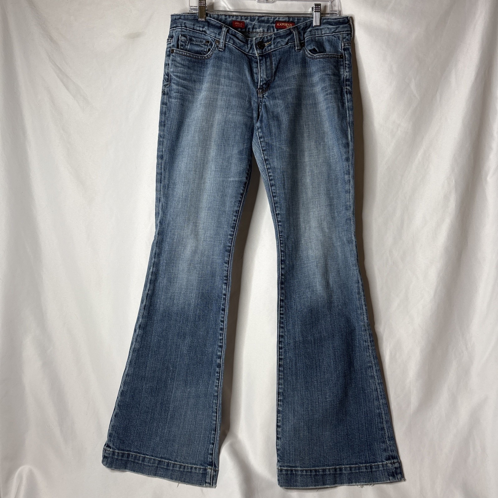 Y2k Express Stella Fit And Flare Women's 12l Jeans 34x33" Blue Denim Low Rise
